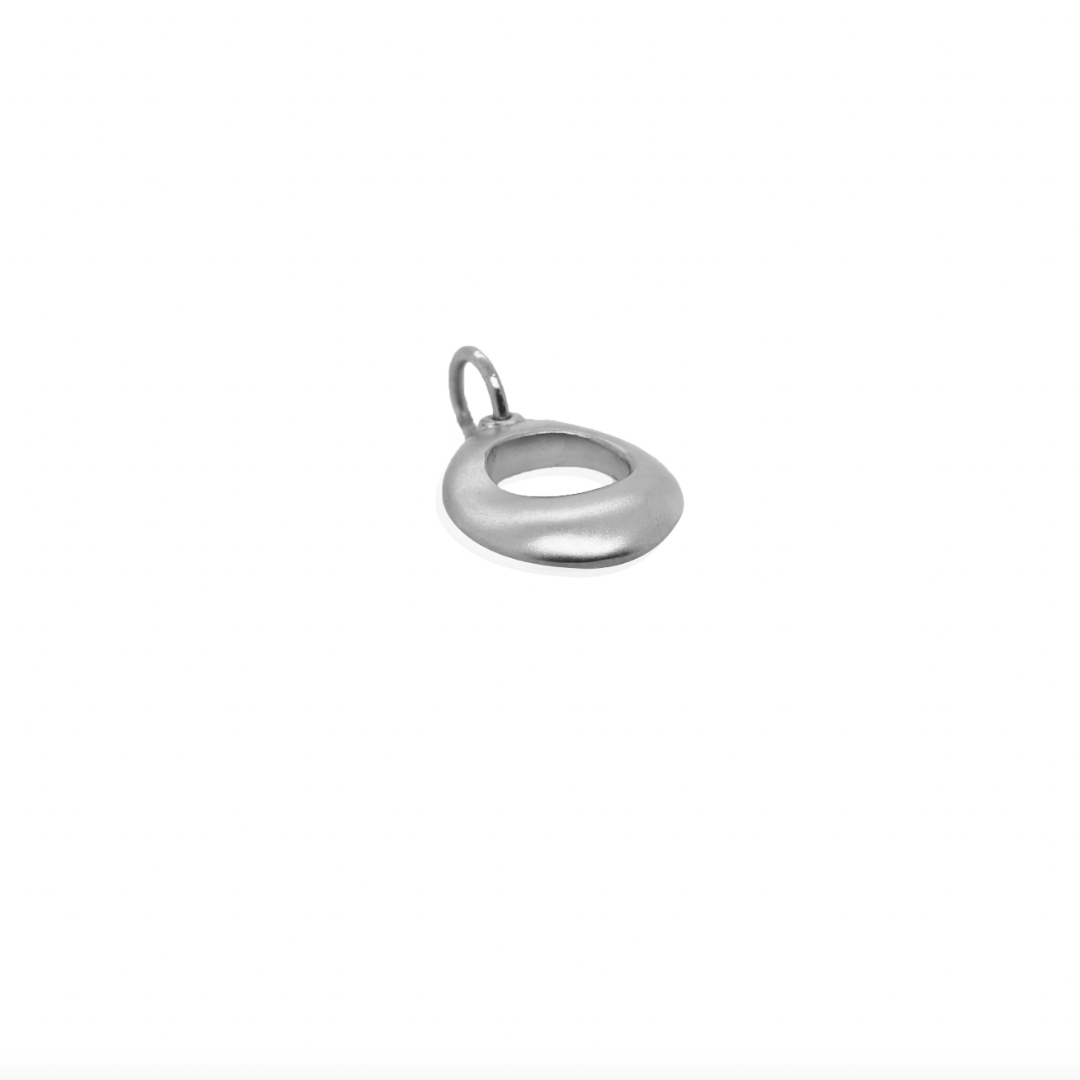 Nebu Gold 24k Platinum Hollow Orb Charm Side View
