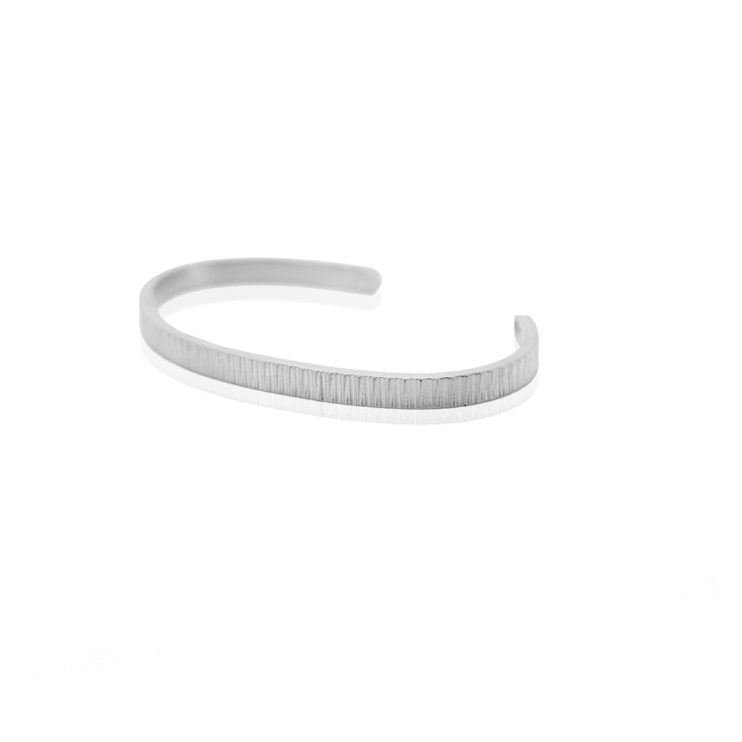 Nebu Gold 24k Platinum Textured Wrist Cuff Side View