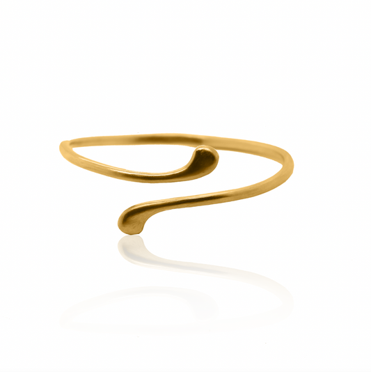 Nebu Gold 24kt Gold Molten Droplet Bangle Front