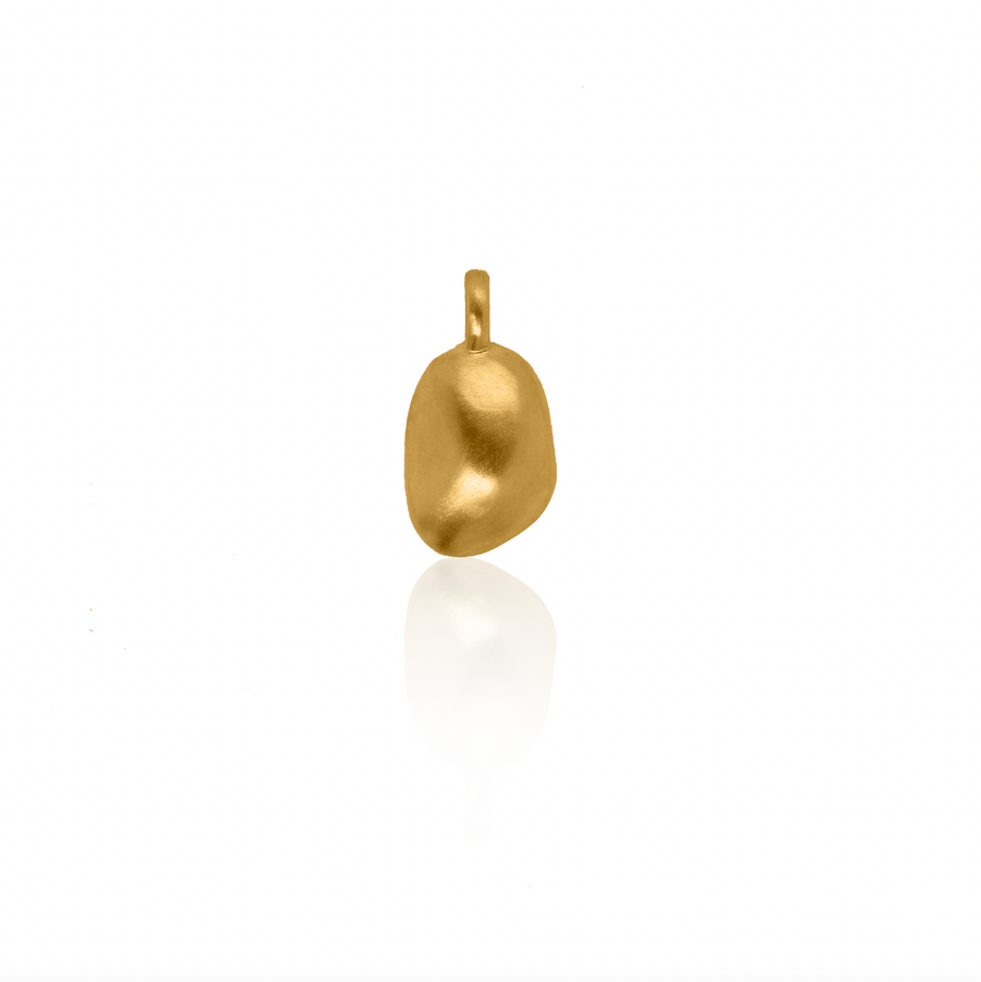 24Kt Gold Pebble Pendant
