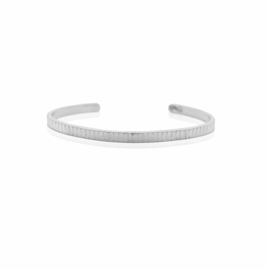 24Kt Platinum Textured Wrist Cuff