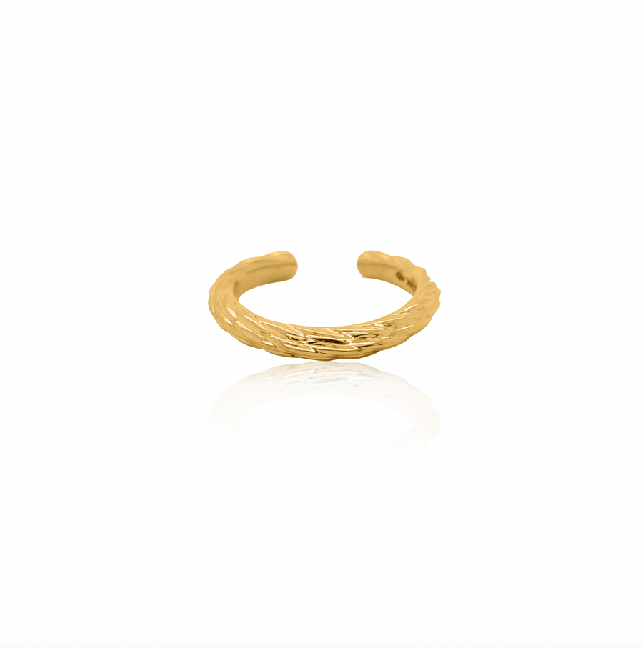 24Kt Gold Textured Ring