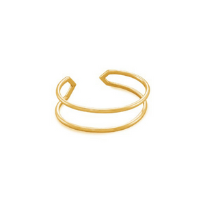 24Kt Gold Double Banded Arrow Bangle