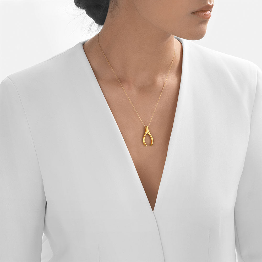 Vintage Diamond Wishbone Necklace | Monica Rich Kosann