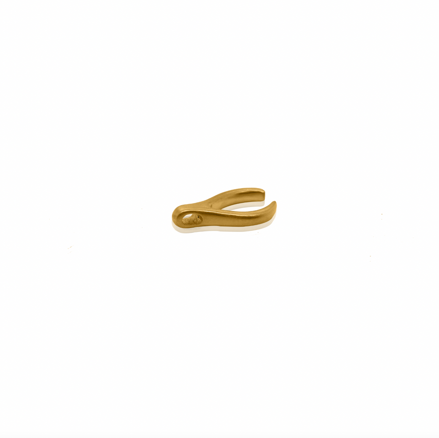 24Kt Gold Wishbone Pendant